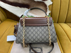 GUCCI HORSEBIT 1955 SMALL 29 BAG BEIGE CANVAS AND LIGHT BROWN CALFSKIN