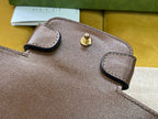 GUCCI HORSEBIT 1955 SMALL 29 BAG BEIGE CANVAS AND LIGHT BROWN CALFSKIN