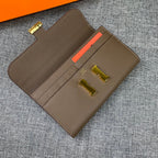 HERMES CLUTCH CONSTANCE 22 ASH BROWN CALFSKIN GOLD HARDWARE