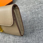 HERMES CLUTCH CONSTANCE 22 KHAKI CALFSKIN GOLD HARDWARE