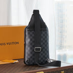 LOUIS VUITTON AVENUE SLINGBAG 31 IN BLACK DAMIER GRAPHITE CANVAS