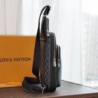 LOUIS VUITTON AVENUE SLINGBAG 31 IN BLACK DAMIER GRAPHITE CANVAS