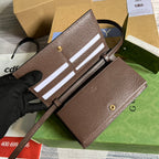 GUCCI MINI 19 OPHIDIA BAG IN BROWN CALFSKIN AND BEIGE CANVAS