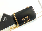 CELINE TRIOMPHE FRAME 23 BLACK CALFSKIN