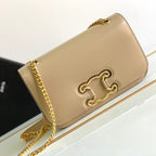 CELINE TRIOMPHE FRAME 23 BEIGE CREAM CALFSKIN