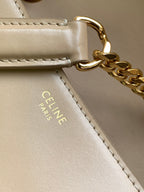 CELINE TRIOMPHE FRAME 23 BEIGE CREAM CALFSKIN