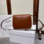 CELINE TABOU FLAP BAG 22 IN BRONZE BROWN SMOOTH CALFSKIN GOLD LOCK