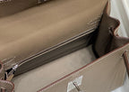 HERMES KELLY 28CM IN ETOUPE EPSOM CALFSKIN SLIVER HARDWARE