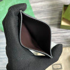 GUCCI MARMONT CARD HOLDER 11 IN ARMY GREEN LAMBSKIN