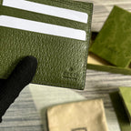 GUCCI MARMONT BIFOLD WALLET 11 IN ARMY GREEN LAMBSKIN
