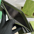 GUCCI MARMONT BIFOLD WALLET 11 IN ARMY GREEN LAMBSKIN