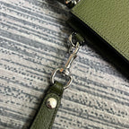 GUCCI MARMONT POUCH 30 IN ARMY GREEN LAMBSKIN