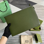 GUCCI MARMONT POUCH 30 IN ARMY GREEN LAMBSKIN