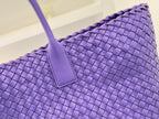 BOTTEGA VENETA LARGE CABAT 51 IN MAUVE PURPLE LAMBSKIN