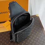 LOUIS VUITTON AVENUE SLINGBAG 31 IN BLACK MONOGRAM ECLIPSE CANVAS