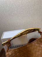 BOTTEGA VENETA SARDINE 33 WITH CHAIN IN TAWNY BROWN LAMBSKIN