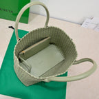 BOTTEGA VENETA Large Cabat 45cm Light Green Lambskin Ghw