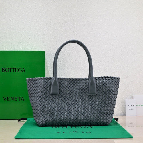 BOTTEGA VENETA Large Cabat 45cm Baby Blue Lambskin Ghw