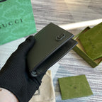 GUCCI MARMONT 11 BIFOLD WALLET IN PENTER GREY CALFSKIN