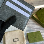 GUCCI MARMONT 11 BIFOLD WALLET IN PENTER GREY CALFSKIN