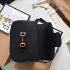 GUCCI HORSEBIT 1955 MINI BAG 25 IN BLACK CALFSKIN
