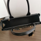 CELINE CONTI BAG 36 IN BLACK CALFSKIN GOLD HARDWARE