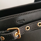 CELINE CONTI BAG 36 IN BLACK CALFSKIN GOLD HARDWARE