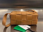 BOTTEGA VENETA BRICK CASSETTE 28 IN BRONZE BROWN CALFSKIN