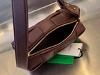 BOTTEGA VENETA BRICK CASSETTE 28 IN WINE RED CALFSKIN