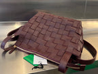 BOTTEGA VENETA MEDIUM 28 CASSETTE CHOCOLATE BROWN LAMBSKIN