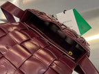 BOTTEGA VENETA MINI CASSETTE 19 IN WINE RED SOFT LAMBSKIN