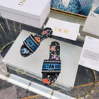 DIOR CD Mule Dway Slide 10mm Multi-motifs Style 77