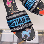 DIOR CD Mule Dway Slide 10mm Multi-motifs Style 77
