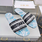 DIOR CD Mule Dway Slide 10mm Multi-motifs Style 74