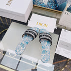 DIOR CD Mule Dway Slide 10mm Multi-motifs Style 74