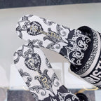 DIOR CD Mule Dway Slide 10mm Multi-motifs Style 26