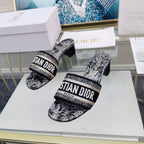 DIOR CD Mule Dway Heeled Slide 45mm Style 29