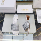DIOR CD Mule Dway Heeled Slide 45mm Style 38