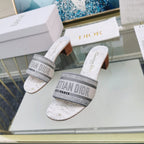 DIOR CD Mule Dway Heeled Slide 45mm Style 38
