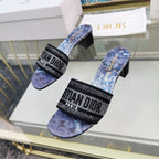 DIOR CD Mule Dway Heeled Slide 45mm Style 30