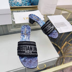 DIOR CD Mule Dway Heeled Slide 45mm Style 30