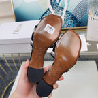 DIOR CD Mule Dway Heeled Slide 45mm Style 28