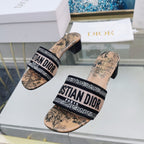 DIOR CD Mule Dway Heeled Slide 45mm Style 5