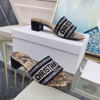 DIOR CD Mule Dway Heeled Slide 45mm Style 5