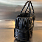 BOTTEGA VENETA SMALL ARCO TOTE 30 IN BLACK SOFT LAMBSKIN
