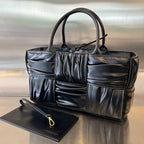 BOTTEGA VENETA SMALL ARCO TOTE 30 IN BLACK SOFT LAMBSKIN