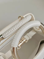 DIOR LADY 25 HANDBAG IN WHITE CALFSKIN