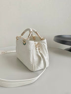 DIOR LADY 25 HANDBAG IN WHITE CALFSKIN