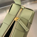BOTTEGA VENETA BRICK CASSETTE 28 IN GIN GREEN CALFSKIN