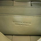 BOTTEGA VENETA BRICK CASSETTE 28 IN GIN GREEN CALFSKIN